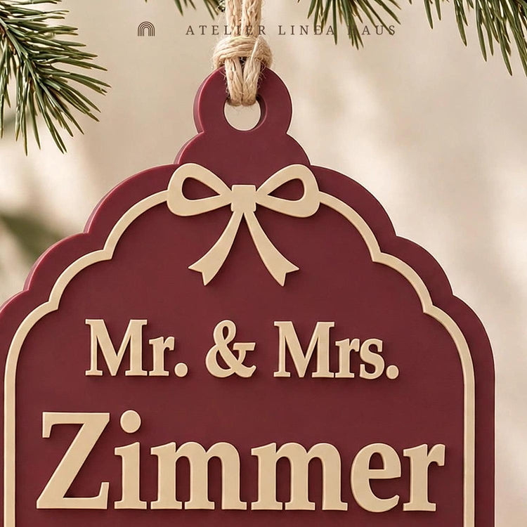 Personalized Newlywed Ornament